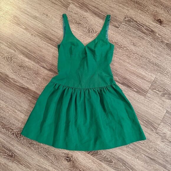 J. Crew Green Mini Dress - Picture 1 of 5